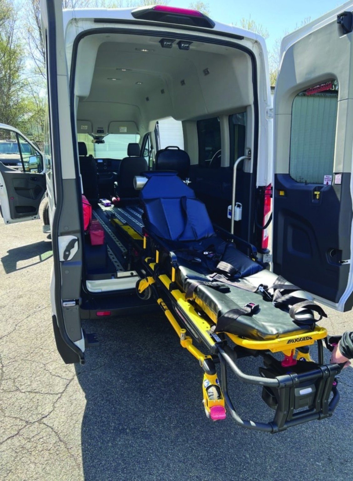 Stretcher inside van