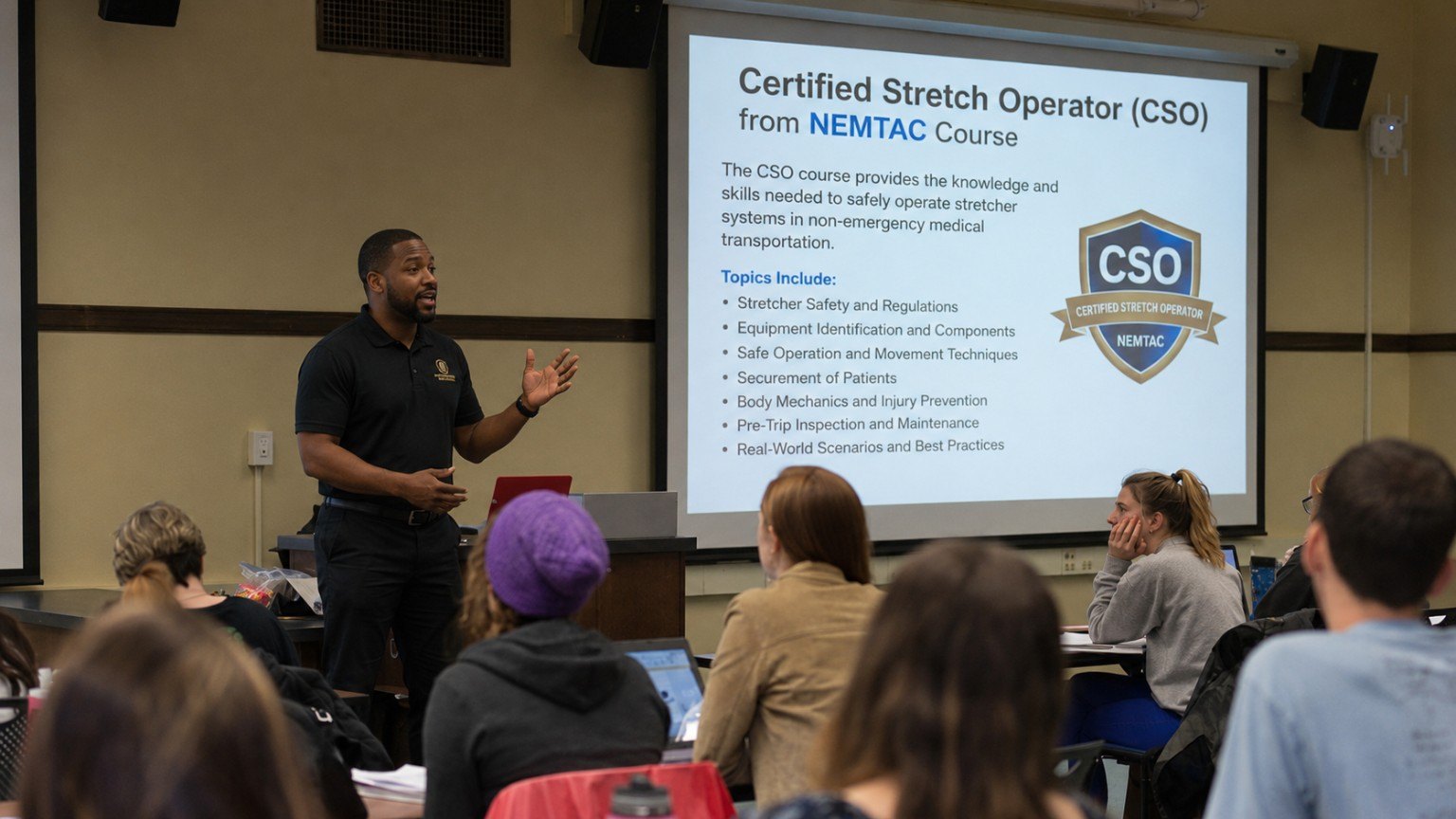 Certified Stretcher Operator classroom training